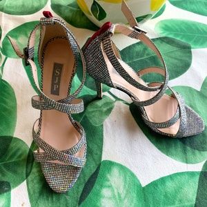 SJP Silver Sandals